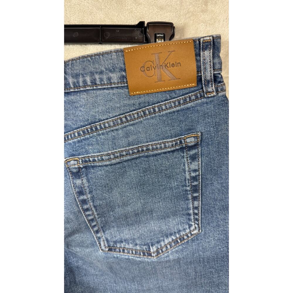 Calvin Klein Jeans NEW Short Womens W31 Blue High Rise A-line Shape 5.5” Stretch - Picture 4 of 16
